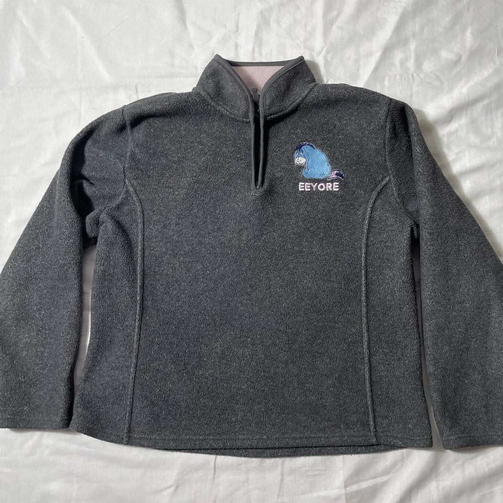 Vintage Y2K Disney exclusive eeyore embroidered quarter zip sweater size M